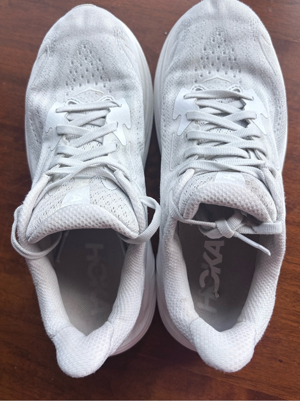Hoka Women's Running Shoes Size 8B White Gray Sneakers - Picture 6 of 7